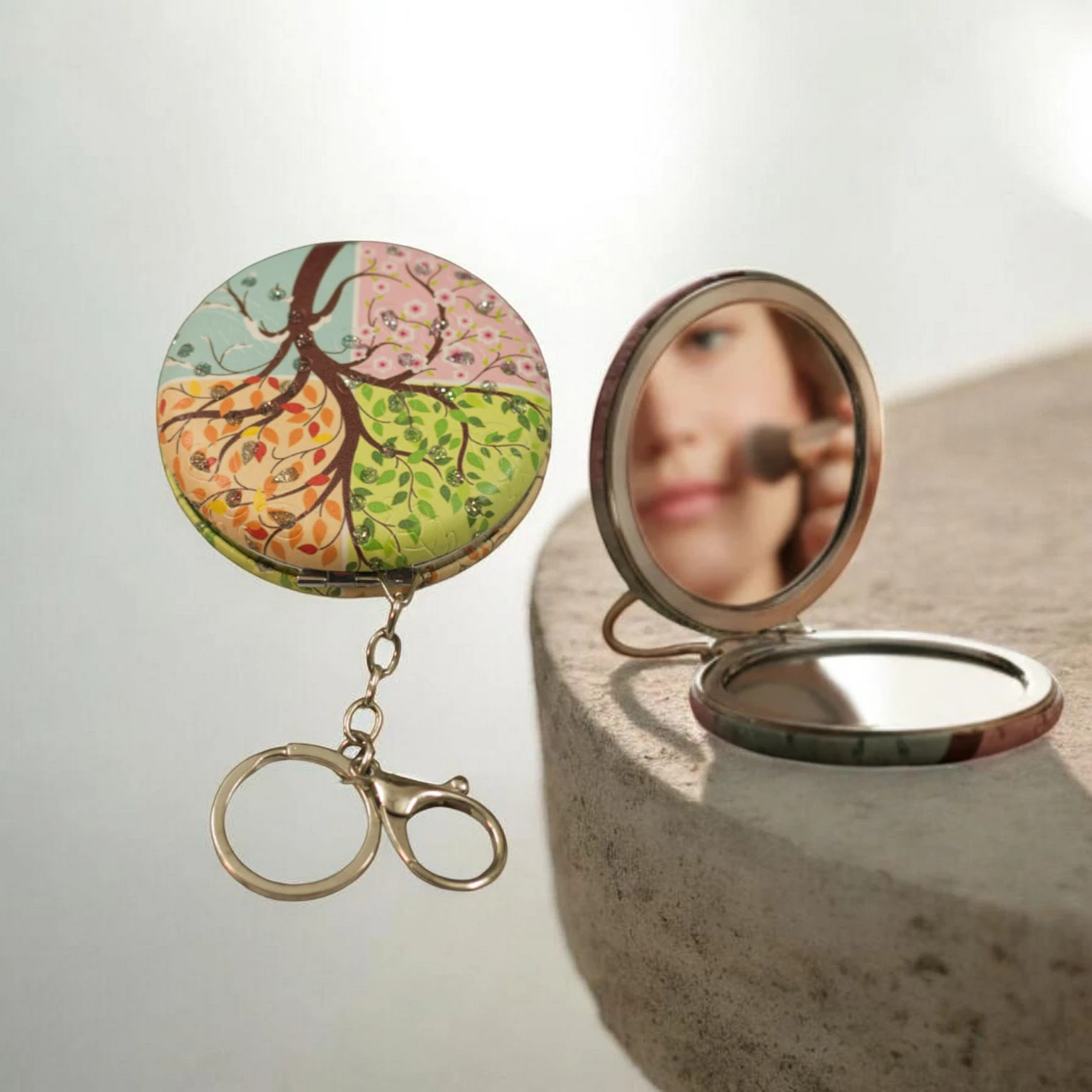 Dual-Sided Compact Makeup Mirror thumbnail 1