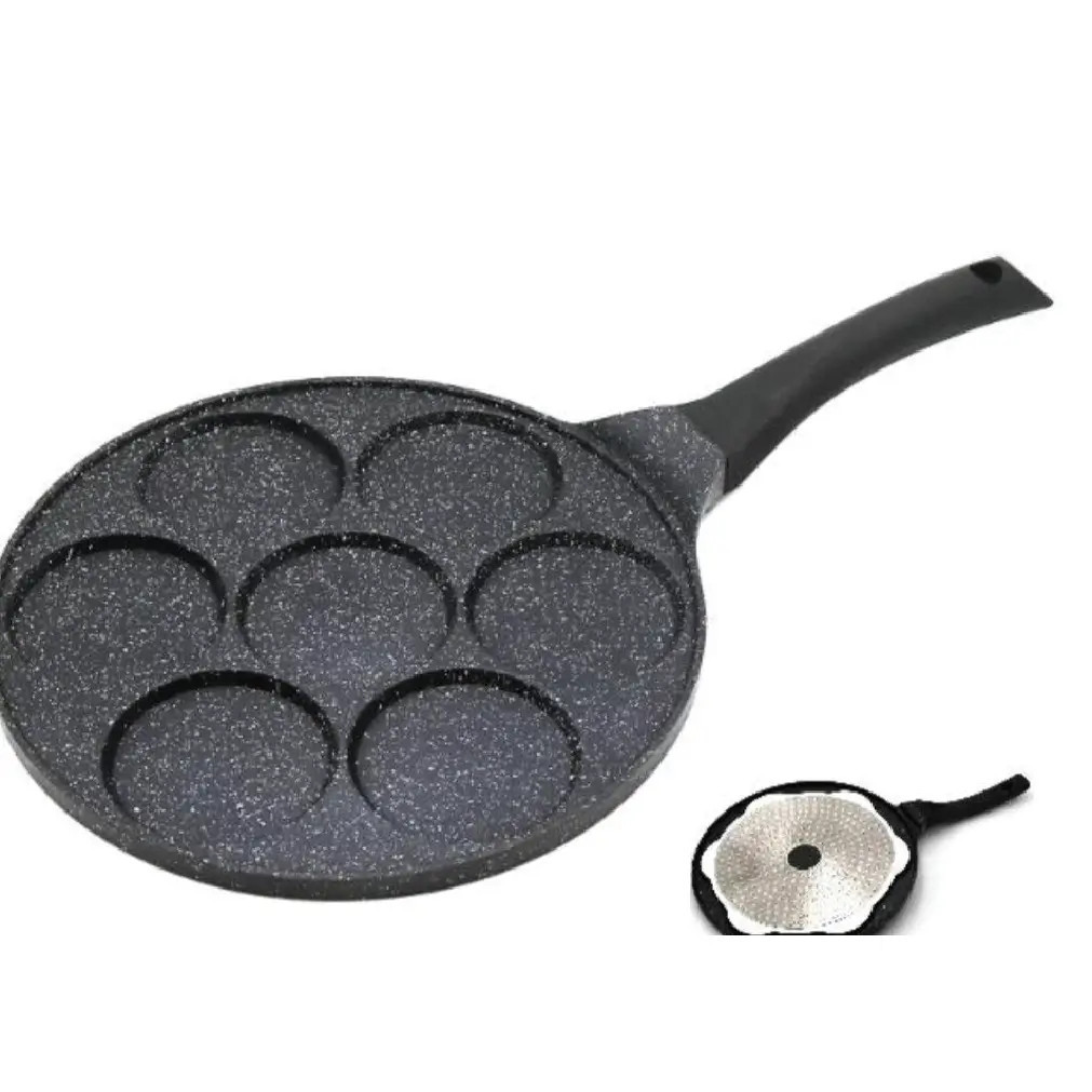 7-Hole Premium Non-Stick Breakfast Pancake & Egg Frying Pan thumbnail 3