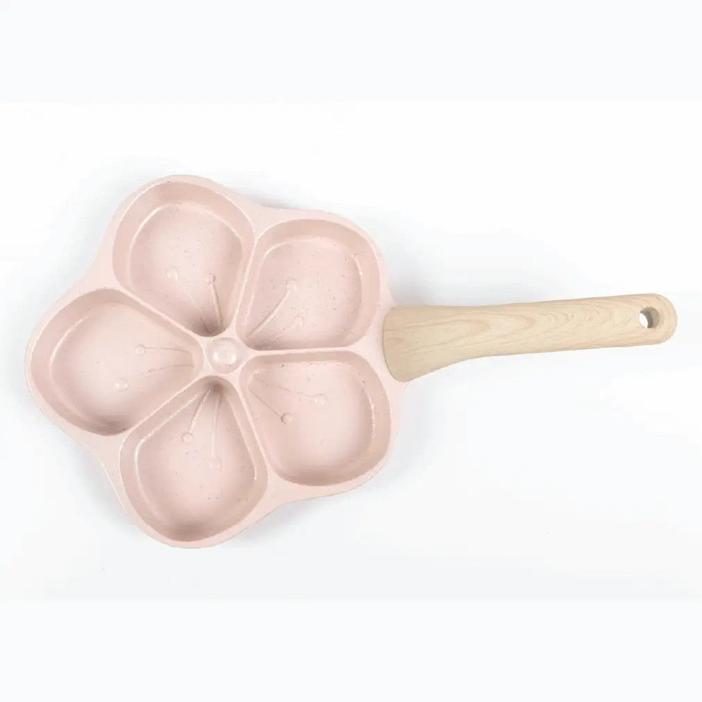 Peach Flower 5-Hole Non-Stick Egg Frying Pan thumbnail 1