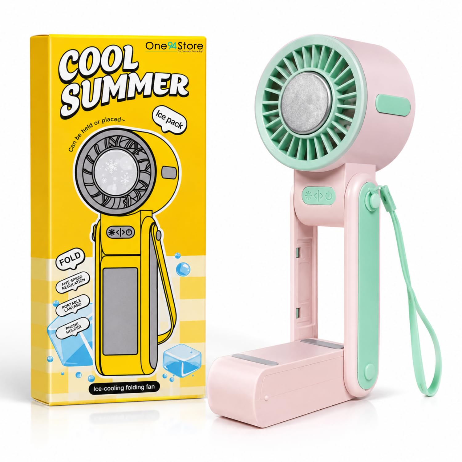 Ice Cooling Folding Fan – 180° Foldable Portable Mini Fan thumbnail 12