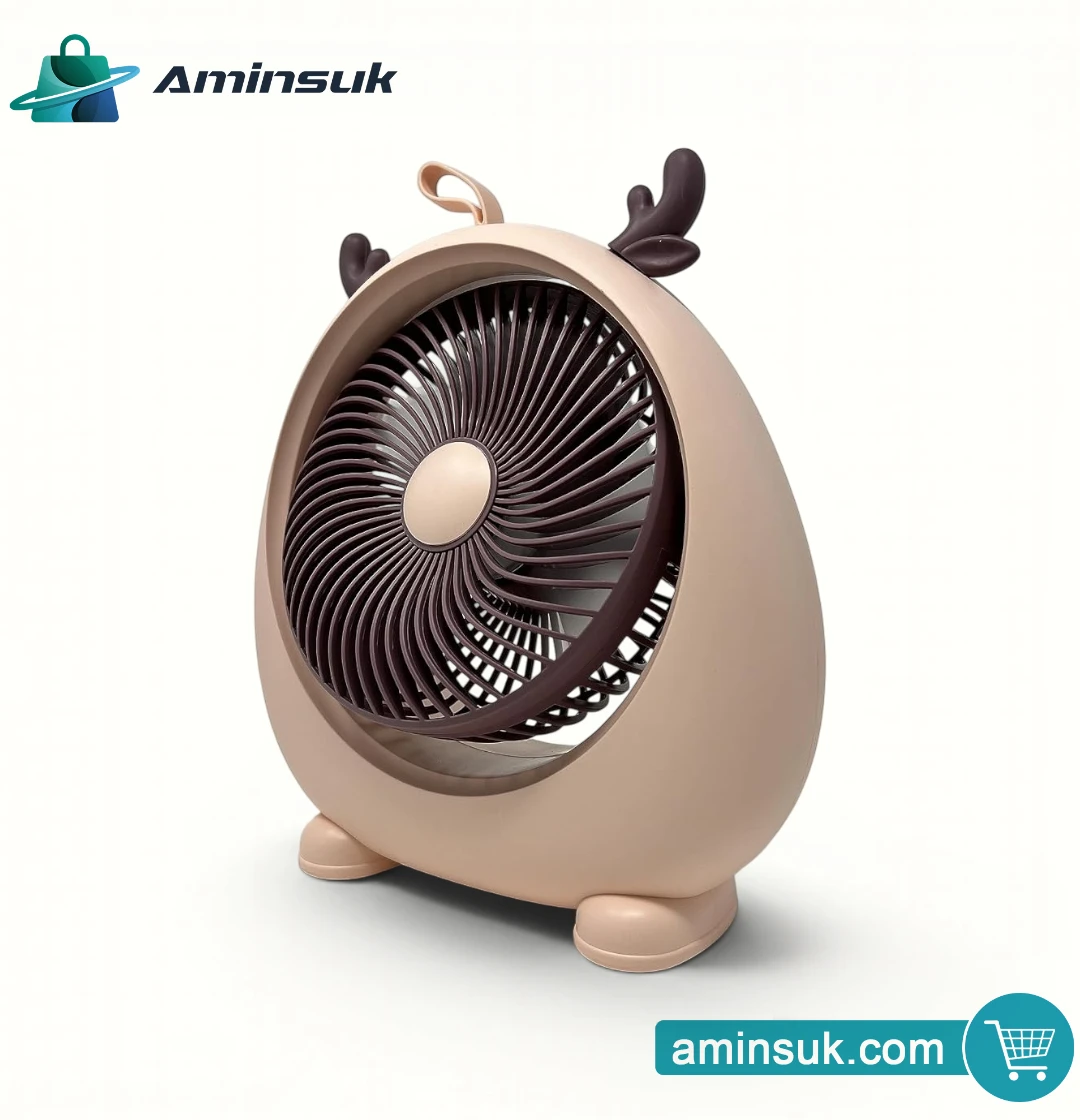 Cute Mini Portable Desk Fan – USB Rechargeable Personal Cooling Fan thumbnail 9