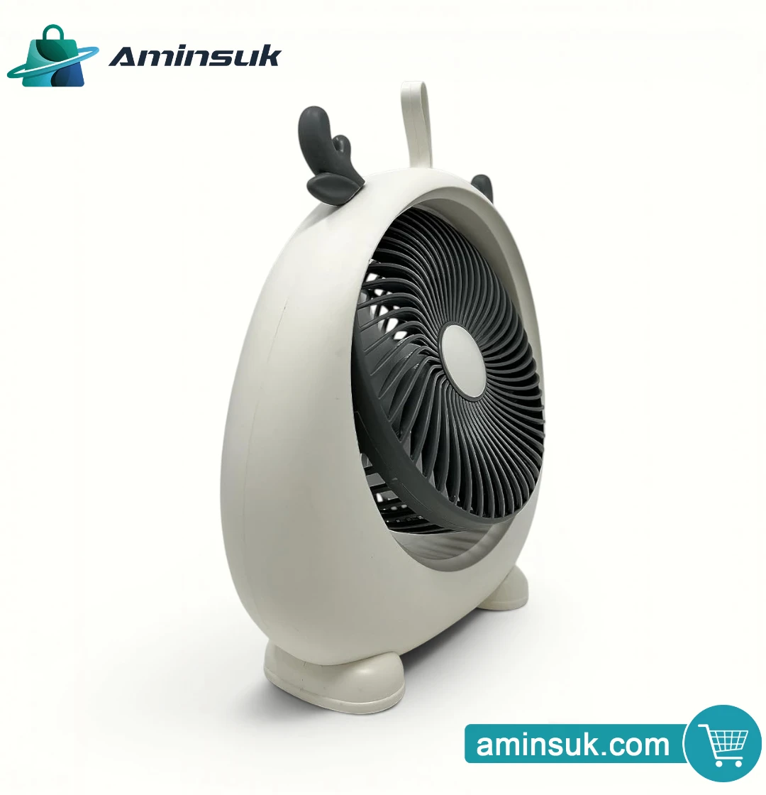 Cute Mini Portable Desk Fan – USB Rechargeable Personal Cooling Fan thumbnail 3