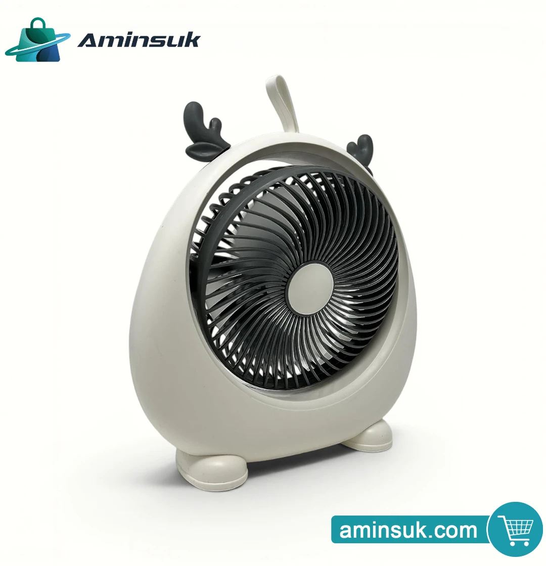 Cute Mini Portable Desk Fan – USB Rechargeable Personal Cooling Fan thumbnail 5