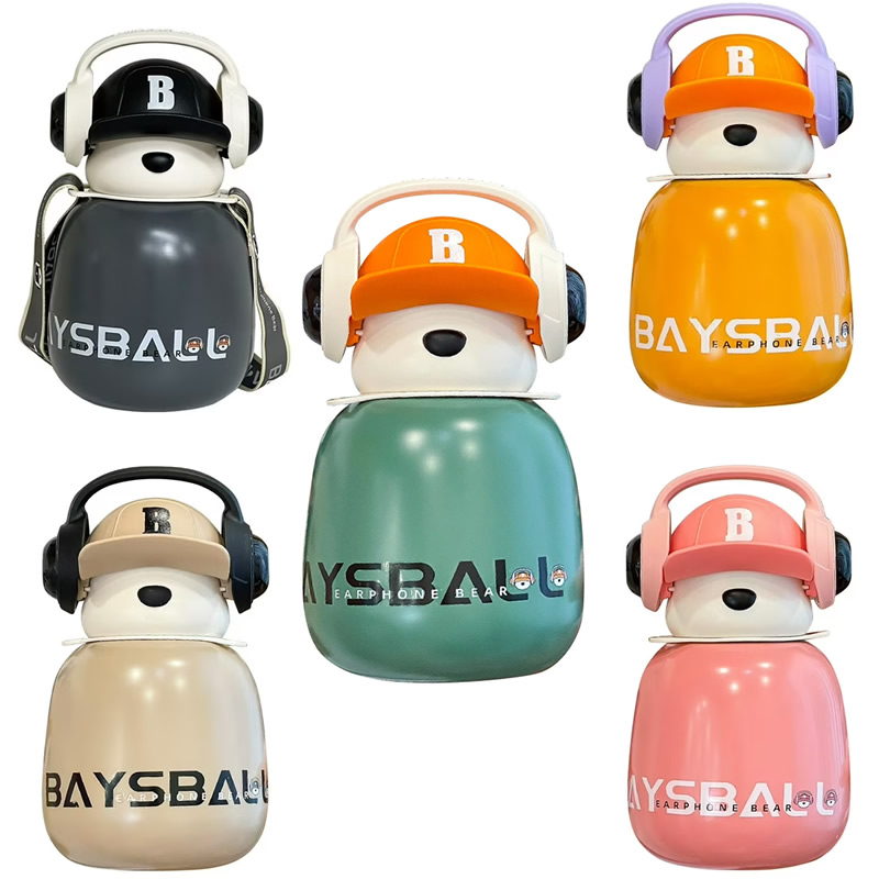 Cute Bear Kids Thermos Bottle | 316 Stainless Steel Insulated Water Bottle thumbnail 5