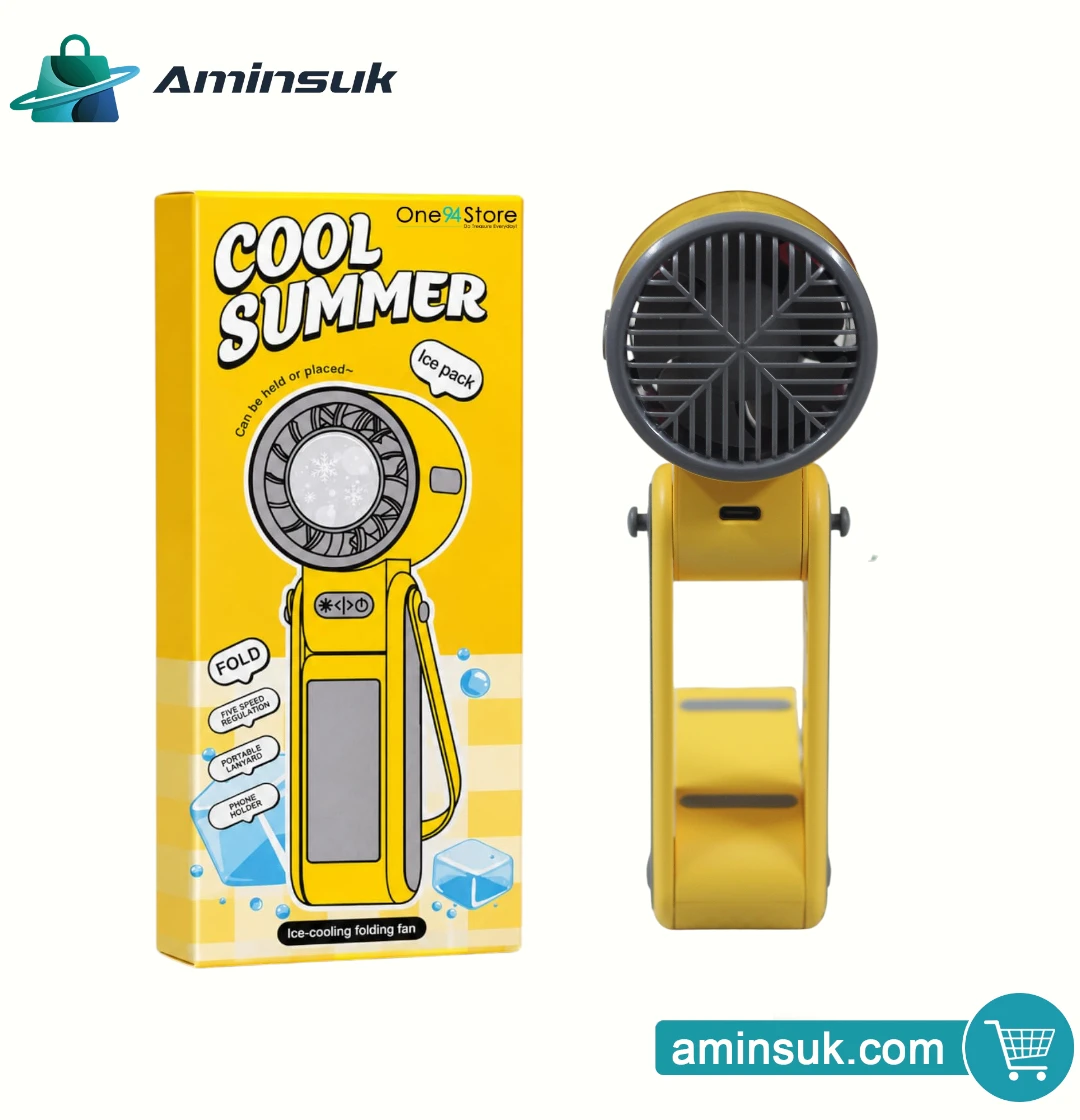 Ice Cooling Folding Fan – 180° Foldable Portable Mini Fan thumbnail 9