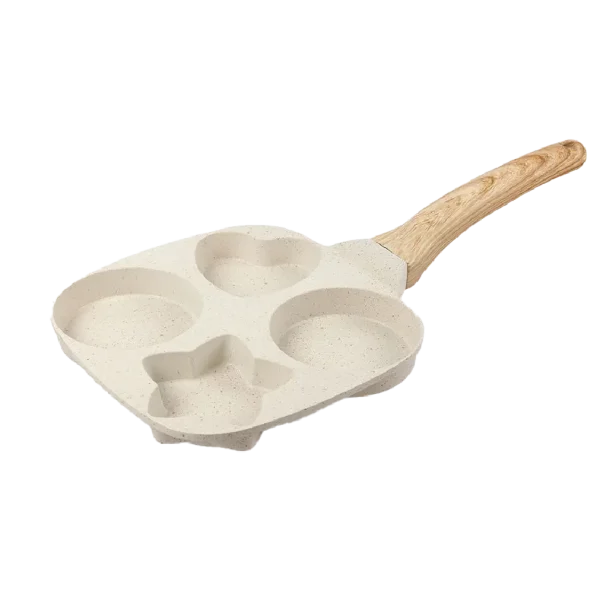 Cast aluminum non-stick 4 cup breakfast cooking pan