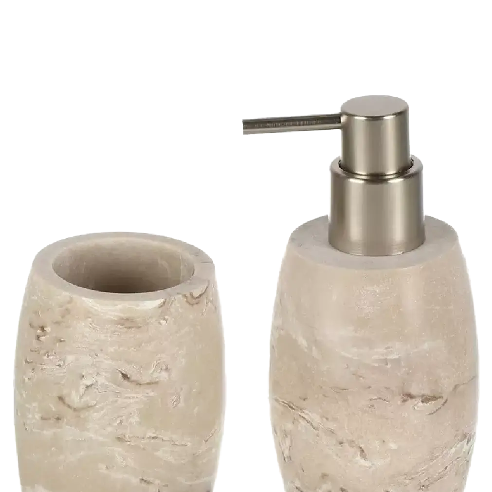 Premium Marble Bathroom Accessories Set by Aminsuk – Dispenser, Holder & Soap Dish