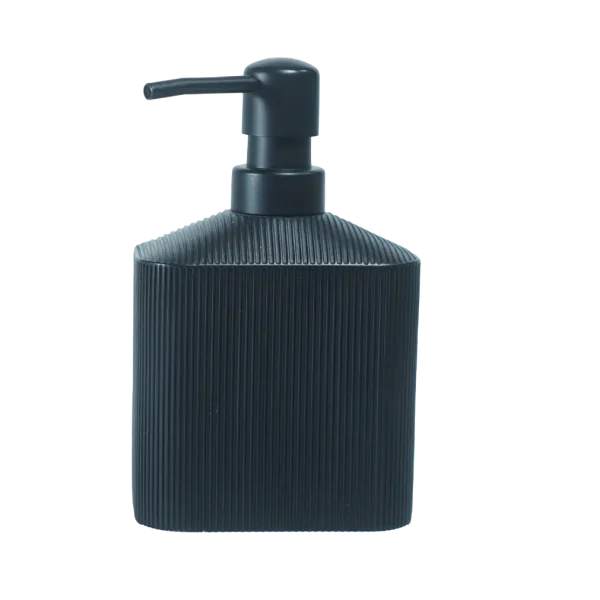 Modern ribbed texture soap dispenser pink and black – Aminsuk
