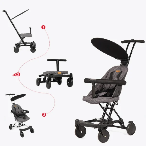 Lightweight AeroLite Baby Stroller with soft seat