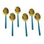 Aminsuk Azure Gold Stainless Steel Coffee Spoon Set
