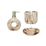 Eclat Luxe Ceramic Bathroom Set Eclat Luxe ceramic bathroom set pink black by Aminsuk