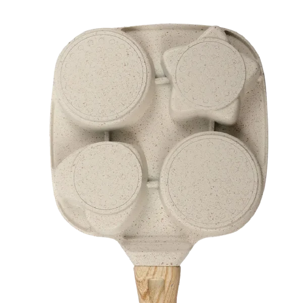 4-cup egg frying pan with heart and star shapes