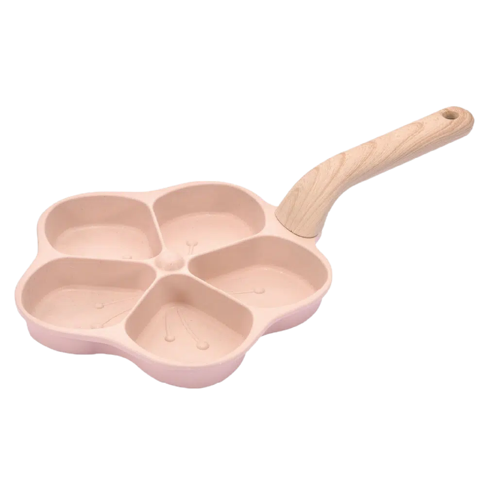 Peach Flower 5-Hole Non-Stick Egg Frying Pan by Aminsuk