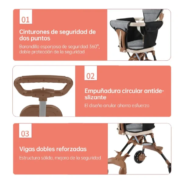 Portable foldable baby stroller by Aminsuk