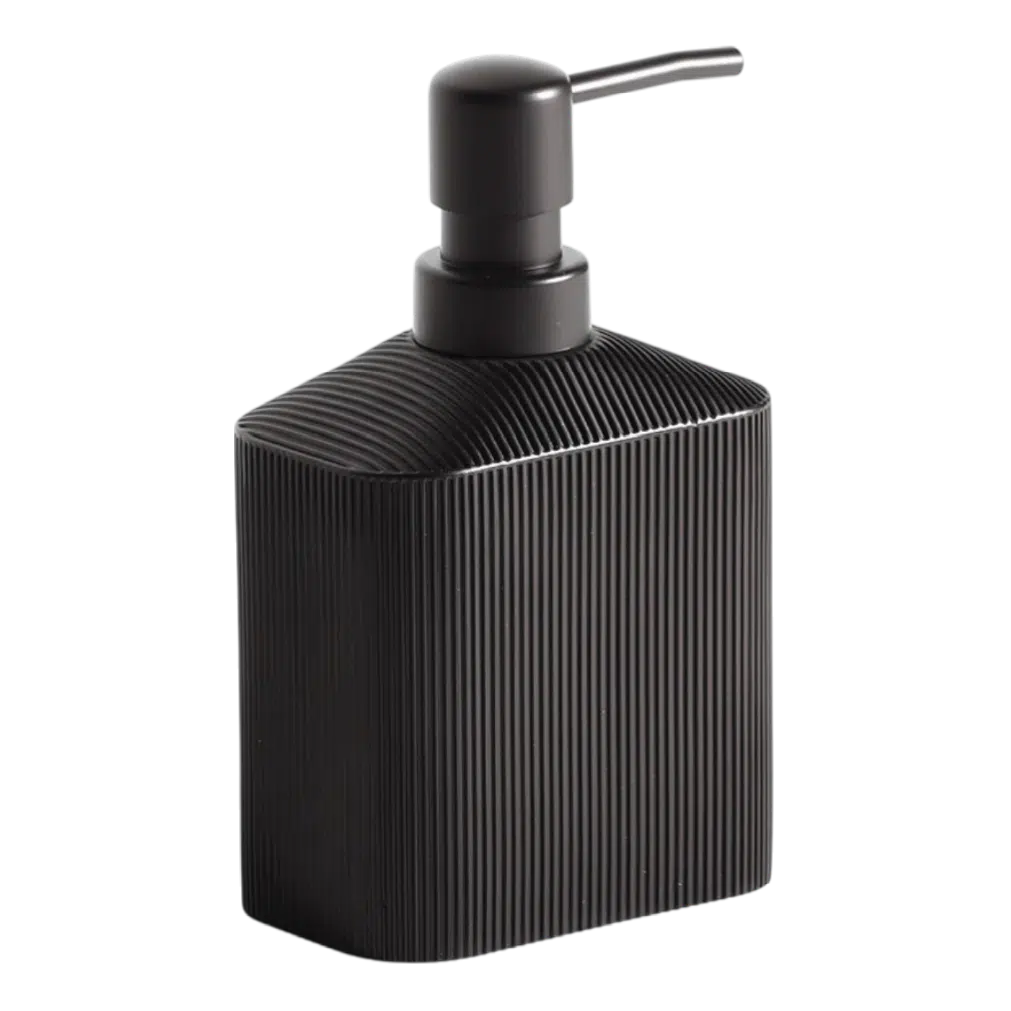 ibbed pink and black liquid soap dispenser by Aminsuk